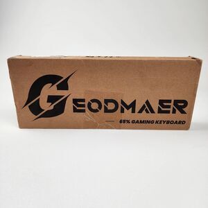 GEODMAER 65% Gaming Keyboard Wired RGB Backlit 68-Key Compact Grey Black